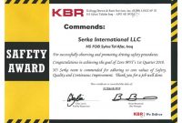 Safety Recognition Certificate Template 9