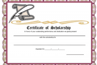 Scholarship Certificate Template 11