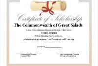 Scholarship Certificate Template 7