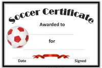 Soccer Award Certificate Templates Free 3