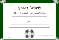 Soccer Award Certificate Templates Free 7