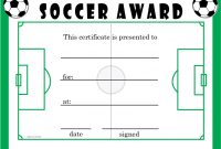 Soccer Certificate Template Free 11