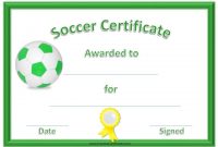 Soccer Certificate Template Free 5