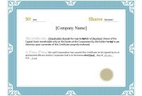 Stock Certificate Template Word 5
