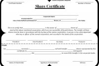 Template Of Share Certificate 2