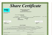 Template Of Share Certificate 4