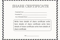 Template Of Share Certificate 7