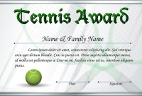 Tennis Certificate Template Free 2