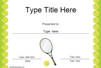 Tennis Certificate Template Free 3