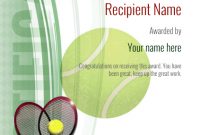 Tennis Certificate Template Free 8