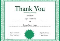 Thanks Certificate Template 7