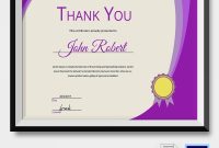 Thanks Certificate Template 8