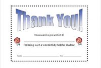 Thanks Certificate Template 9