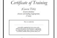 Training Certificate Template Word format 9