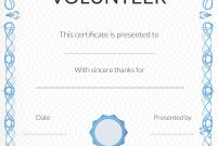 Volunteer Certificate Template 6