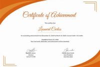 Word Certificate Of Achievement Template 6