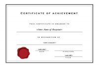 Word Template Certificate Of Achievement 3