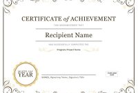 Word Template Certificate Of Achievement 4
