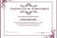 Word Template Certificate Of Achievement 6