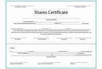 thShare Certificate Template Australia