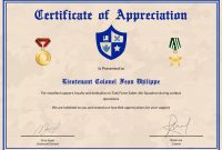 Army Certificate Of Appreciation Template 6