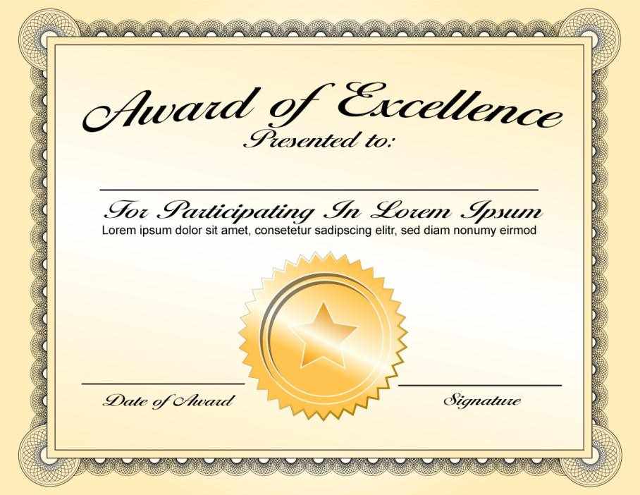 Award Certificate Template Powerpoint