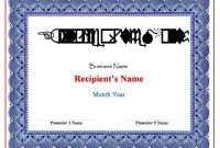 Award Certificate Templates Word 2007 2