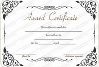 Award Of Excellence Certificate Template 3