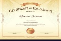 Award Of Excellence Certificate Template 6