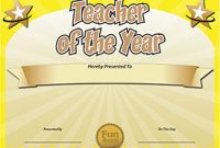 Best Teacher Certificate Templates Free 3