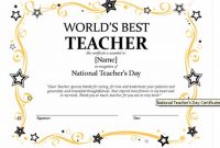Best Teacher Certificate Templates Free 4