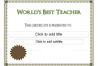 Best Teacher Certificate Templates Free 6