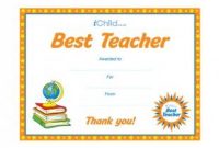 Best Teacher Certificate Templates Free 7