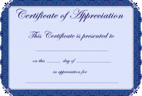 Certificate Of Appreciation Template Free Printable 4