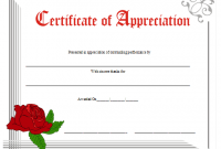 Certificate Of Appreciation Template Free Printable 9