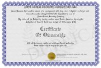 Certificate Of Ownership Template 7