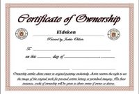 Certificate Of Ownership Template 8