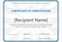 Certificate Of Participation Word Template 7