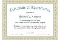 Certificate Of Recognition Word Template 0