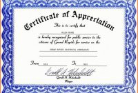 Certificate Of Recognition Word Template 2
