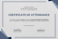 Certificate Of attendance Conference Template 2