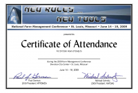 Certificate Of attendance Conference Template 6