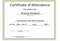 Certificate Of attendance Conference Template 7