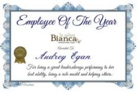 Employee Of The Year Certificate Template Free