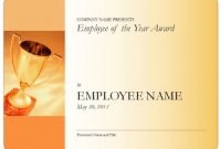 Employee Of the Year Certificate Template Free 9