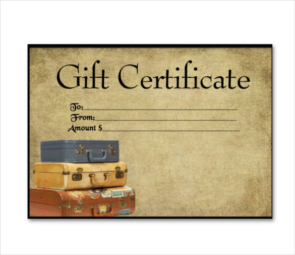 Free Travel Gift Certificate Template