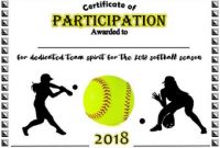 Free softball Certificate Templates 3