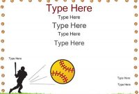Free softball Certificate Templates 7