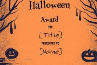 Halloween Certificate Template 0