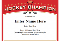 Hockey Certificate Templates 2